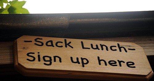 Sack Lunch Sign