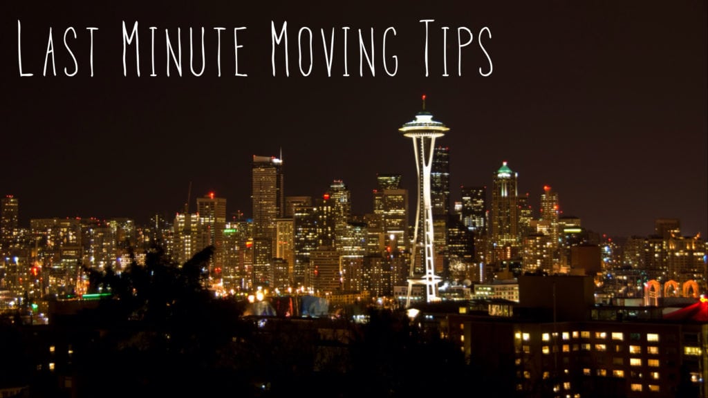 Pic of Last Minute Moving Tips Seattle Banner