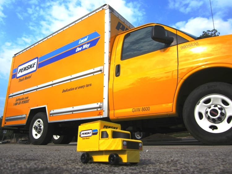 Picture of a Small Toy Penske Moving Truck
