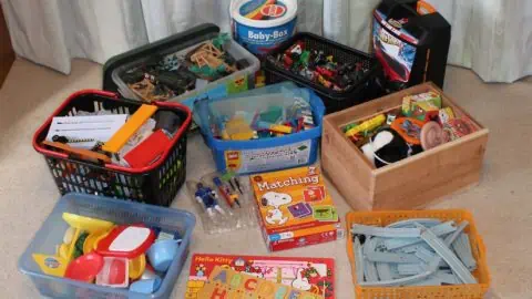 Packing Small Toys, Puzzles, and Parts for Moving