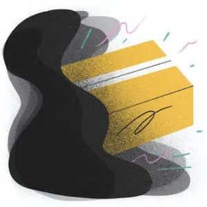 an illustration of a moving box getting swallowed up by shadows