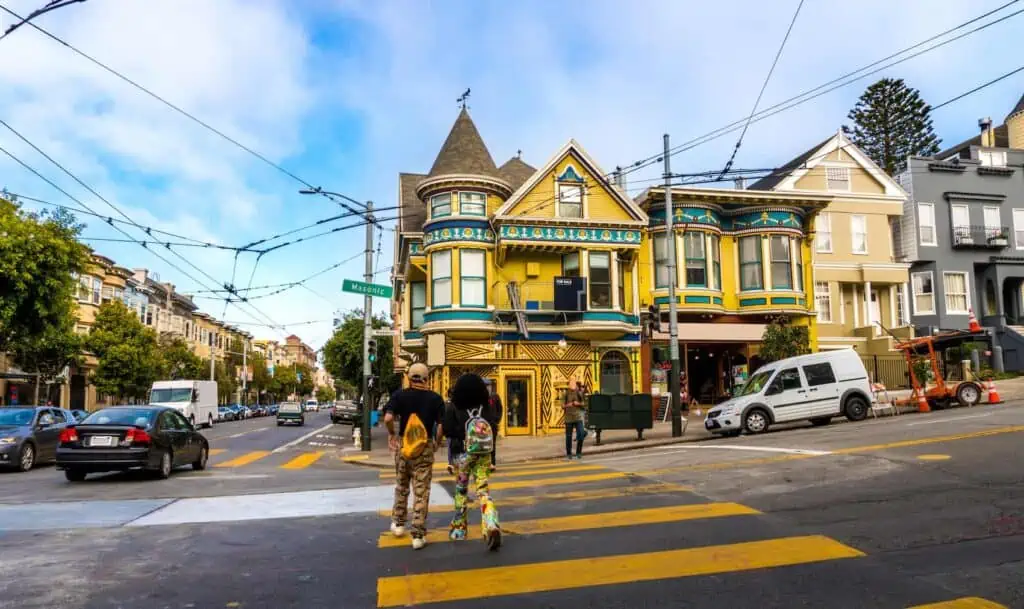 A street in the Haight-Ashbury neighborhood of San Francisco