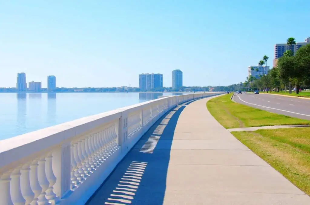 A view of Bayshore Blvd in Tampa's Hyde Park neighborhood