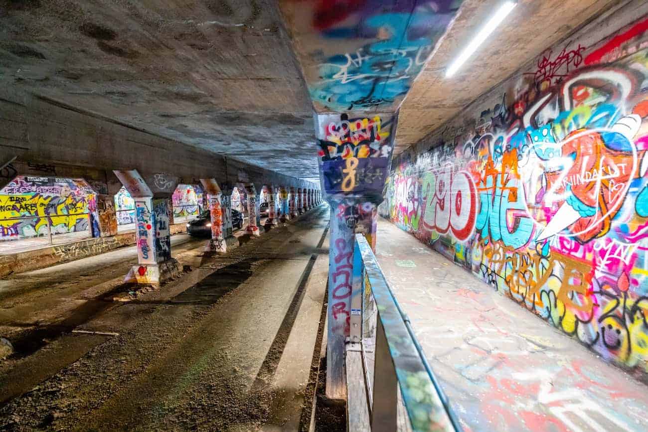 The Krog Street Tunnel in the Cabbagetown neighborhood of Atlanta