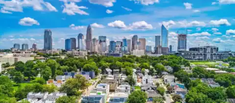 Downtown Charlotte, North Carolina, USA Skyline Aerial