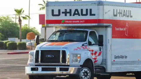 U-Haul truck parked