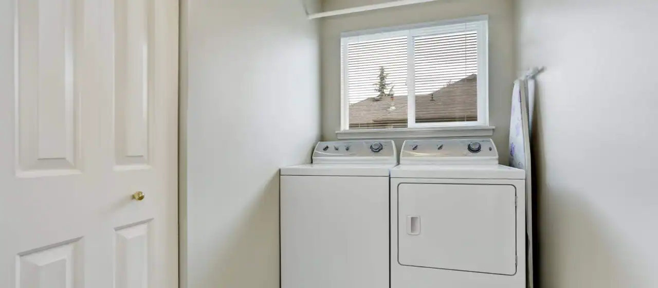 Washer and dryer in laundry room