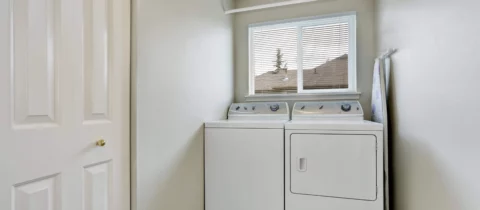 Washer and dryer in laundry room