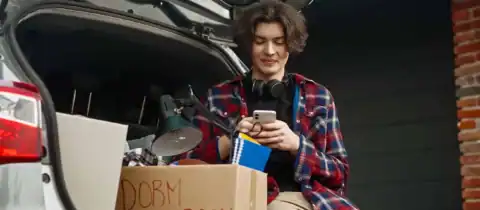 College student packing to move across the country