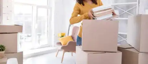 College student moving into a dorm