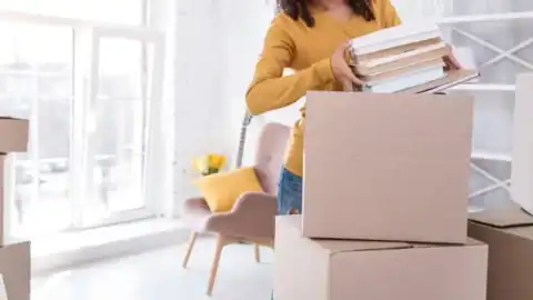 College student moving into a dorm